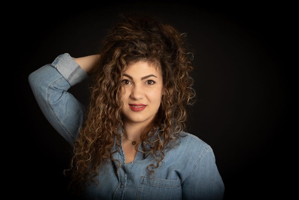Studio portrait photography for modelling portfolio