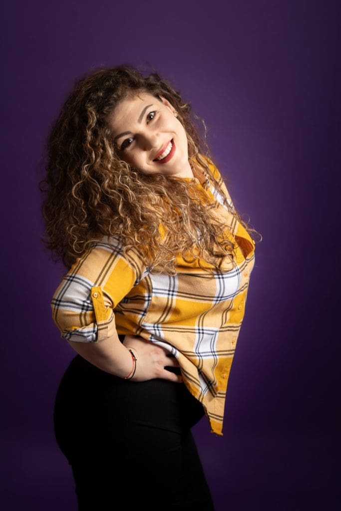 Creative studio portrait of a model
