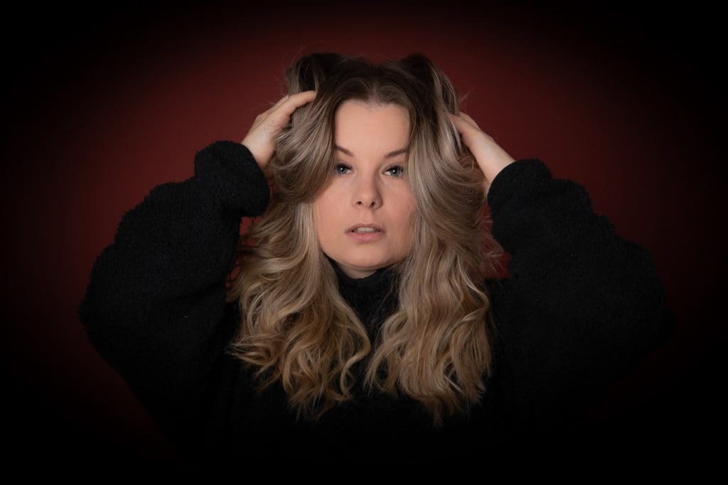 Creative modelling portfolio portrait photographed in Birmingham studio