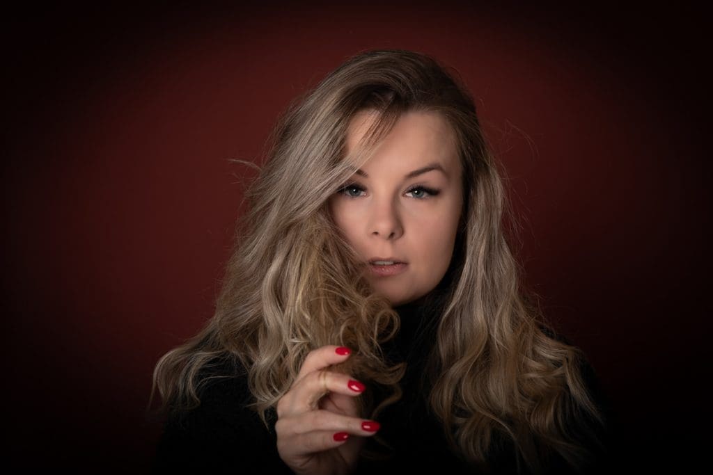 Fashion modelling portfolio portrait with professional lighting