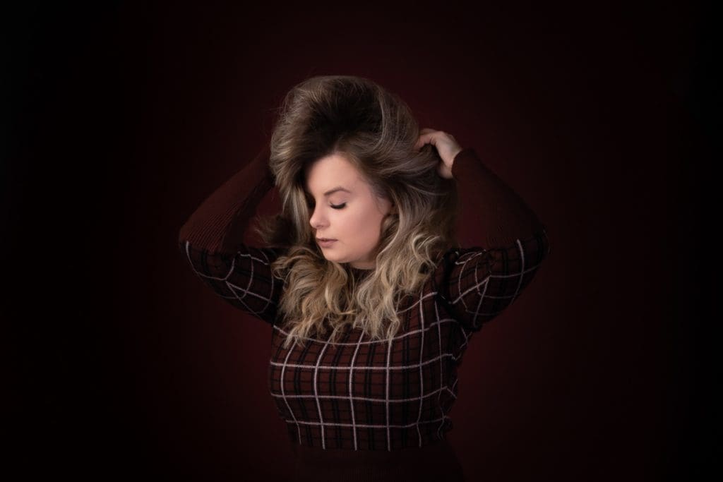 Creative studio portrait photography session