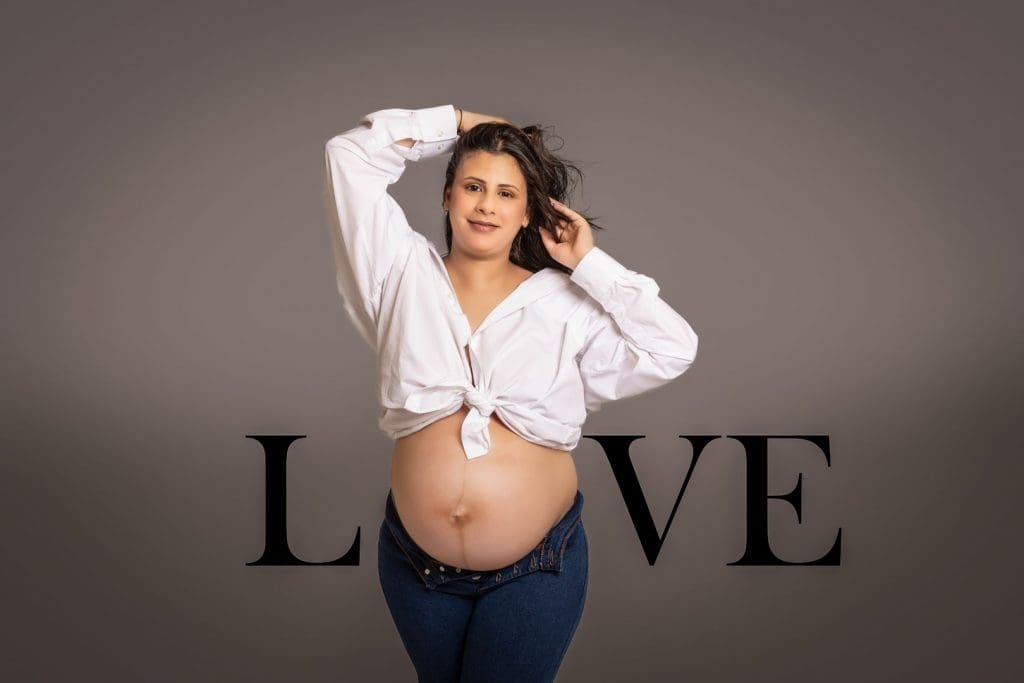 Pregnancy portrait capturing strength, softness, and anticipation before baby arrives